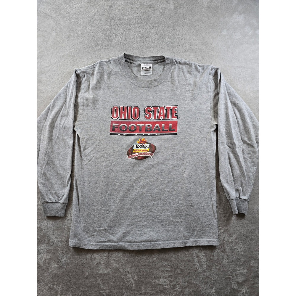 Vintage Ohio State 2003 Fiesta Bowl T Shirt Youth Kids XL‎ 18 Gray Y2K *Read